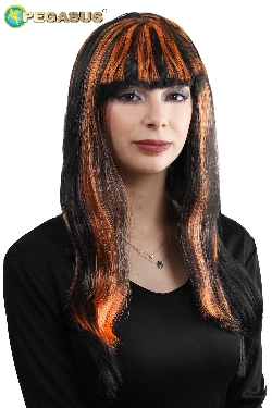 PARRUCCA BICOLORE NERO-ARANCIO